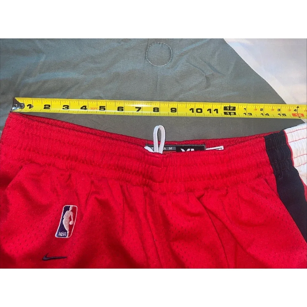 Vintage 90s Nike New Jersey Nets NBA Rewind 1980 Stars Red Shorts Men's Size XL